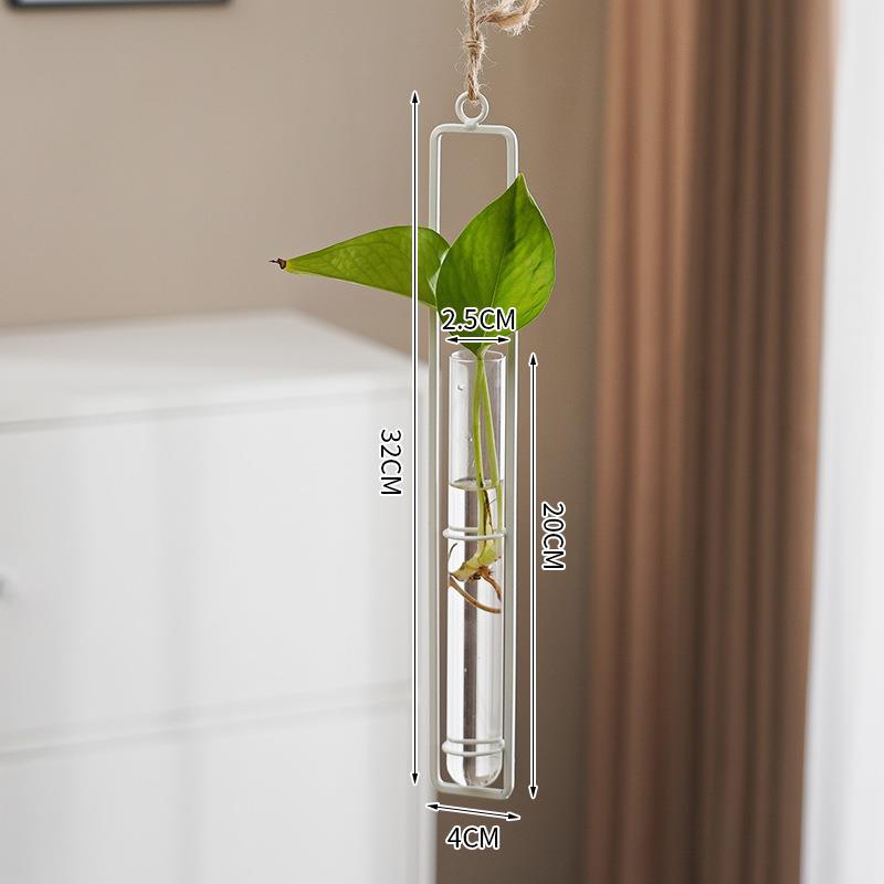 Scandinavian-Style Glass Hydroponic Vase for Living Room with Creative Hanging Door Decor and Wall Ivy Plant Water Cultivation Transparent Pot - V.I.P Digital Presence