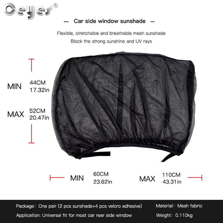 Ceyes 2pcs Car Styling Accessories Sun Shade Auto UV Protect Curtain Side Window Sunshade Mesh Sun Visor Protection Window Films - V.I.P Digital Presence