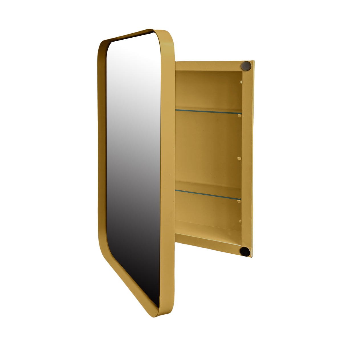 16x24 inch embedded metal frame medicine cabinet with mirror storage cabinet and adjustable shelf matte gold - V.I.P Digital Presence