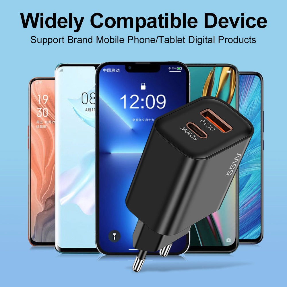 55W supports super fast charging and is fully compatible with USB+PD fast charging for mobile phone charging - V.I.P Digital Presence