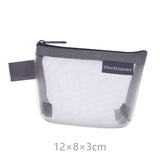 Simple three-dimensional triangle mesh coin key earphone storage bag transparent storage bag - V.I.P Digital Presence