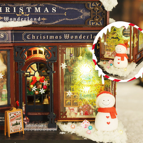 DIY Wooden Merry Christmas Wonderland Dollhouses Miniature Kits With LED Light Home Decoration For Adult Xmas Handmade Gifts - V.I.P Digital Presence