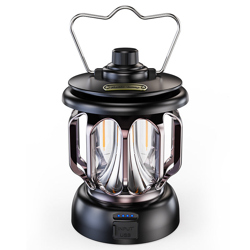 Led retro outdoor camping lamp white long battery life rechargeable tent camping lamp - V.I.P Digital Presence