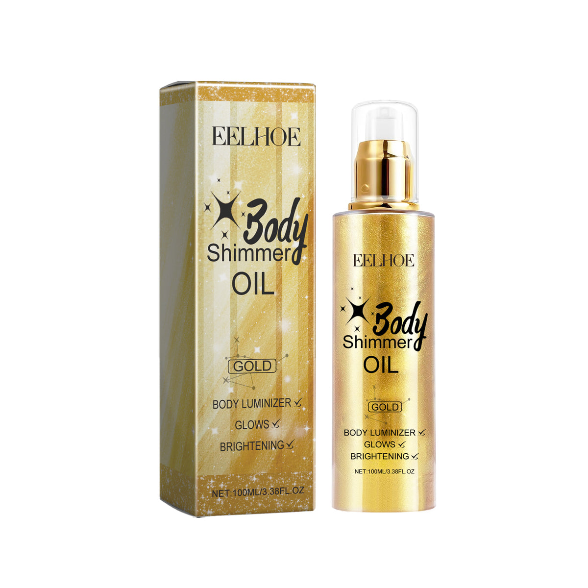 Body Glitter Oil Liquid Glitter Highlight Oil Full Body Beach Sexy Glow Oil - V.I.P Digital Presence