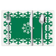 Christmas snowflake print placemat Christmas party decoration table mat living room dining table insulation mat - V.I.P Digital Presence