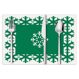 Christmas snowflake print placemat Christmas party decoration table mat living room dining table insulation mat - V.I.P Digital Presence