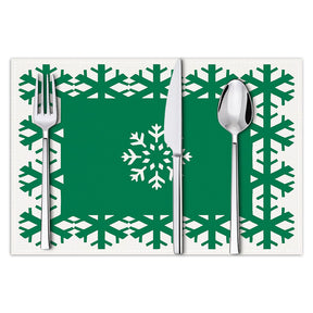 Christmas snowflake print placemat Christmas party decoration table mat living room dining table insulation mat - V.I.P Digital Presence