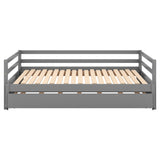 Twin or Double Twin Daybed with Trundle Gray