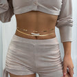 Three layer metal wind versatile waist chain WAIST CHAIN sexy imitation pearl body chain - V.I.P Digital Presence