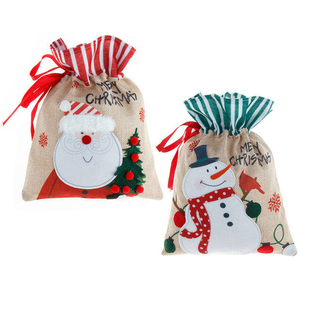 Christmas decorations, burlap gift bags, candy bags, apple bags, cartoon Christmas gift bags - V.I.P Digital Presence
