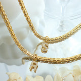 Brass Inlaid Zircon Letter Pendant Necklace - V.I.P Digital Presence