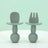 Licking Spoon for Baby Learning to Eat Training Spoon Short Handle Baby Supplementary Food Silicone Soft Spoon Fork Spoon Tableware 2-piece Set - V.I.P Digital Presence