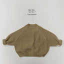 New Children Vintage Knitted Sweater Baby Girl Solid Casual Knitwear Boys Loose Versatile Pullover Kids Thicken Warm Tops - V.I.P Digital Presence