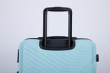 3 Piece Luggage Sets ABS Lightweight Suitcase with Two Hooks, Spinner Wheels, TSA Lock, (20/24/28)   Green