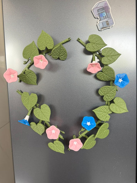 Morning Glory Magnets 3D printed artificial morning glory refrigerator sticker decoration - V.I.P Digital Presence