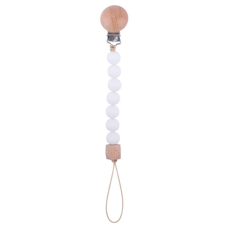 Infant and toddler products, beech wood pacifier clip, soothing wood octagonal pacifier, anti drop chain - V.I.P Digital Presence