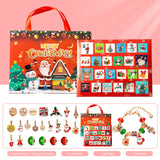 DIY creative children's bracelet jewelry 24-grid calendar Christmas holiday surprise blind box silver set - V.I.P Digital Presence