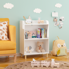 Kids 3-Tier Bookcase  Children's Book Display Bookshelf Toy Storage Cabinet Organizer for Children's Room - V.I.P Digital Presence