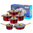 12 - piece wine - red non - stick stainless - steel soup pot set, induction - friendly for kitchen use. - V.I.P Digital Presence