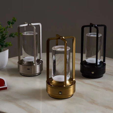 "Vintage Aluminum Table Lamp with LED Dining Table Ambience Light, USB Charging, Touch Control, Decorative Bar and Camping Night Light" - V.I.P Digital Presence