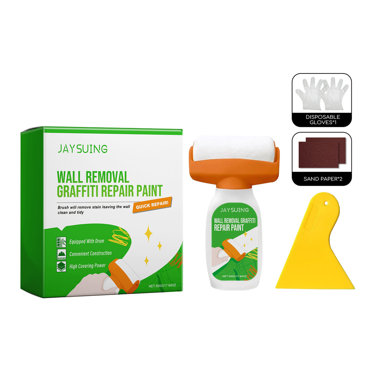 JAYSUING Wall Removal Graffiti Repair Paint, Wall Graffiti Stain Cover Repair Home Self-Painted Wall Paint - V.I.P Digital Presence
