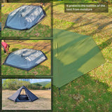 Esterilla para tienda de campaña al aire libre, extragrande, de tela Oxford, impermeable, resistente a la humedad y al desgaste, con diseño poligonal para picnic.