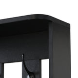 39.3'W70.8'H multifunctional corridor shoe cabinet with soft padded nail board and black hanger with entrance hook - V.I.P Digital Presence