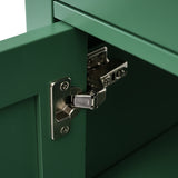 30-Inch Green Bathroom Vanity with Ceramic Sink and Ample Storage - Ideal Choice for Small Bathrooms - V.I.P Digital Presence