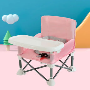 Children's dining chair portable foldable baby dining chair baby dining table small chair baby eating out folding - V.I.P Digital Presence
