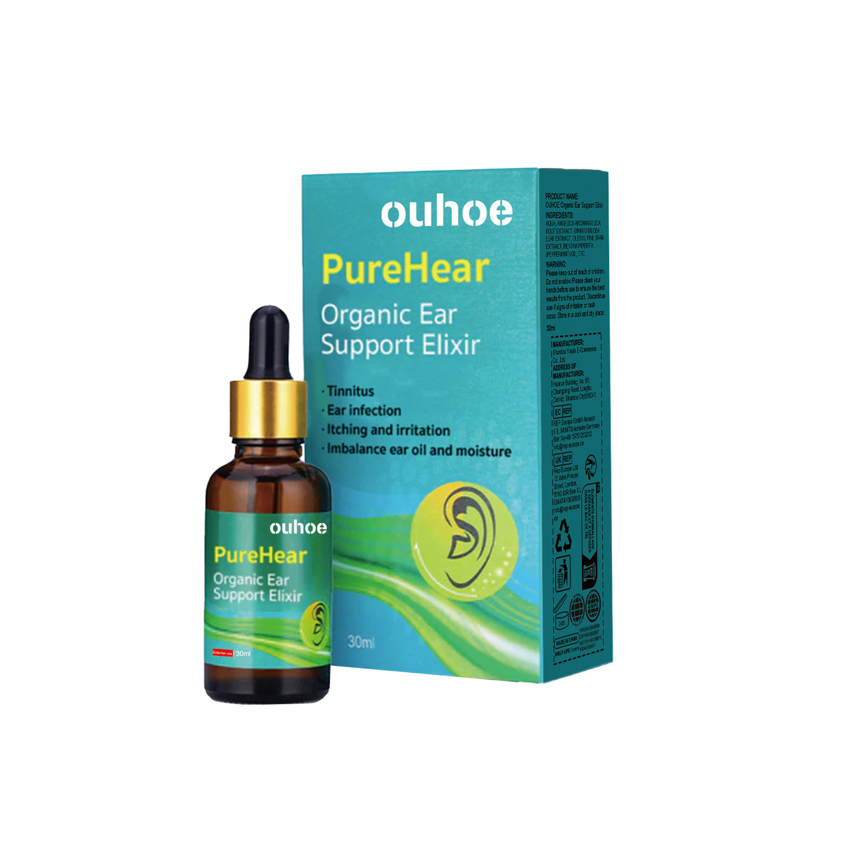 Organic Ear Protection For Ear Discomfort Clean Earwax Body Comfort Ear Massage Daily Care Drops - V.I.P Digital Presence
