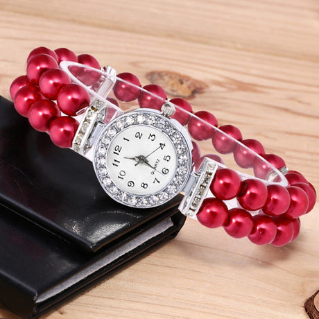 Crystal Watch Fashion Women Watch Pearl String Watch Strap Quartz Bracelet Watch models Female Clock Ladies damenuhr reloj mujer - V.I.P Digital Presence