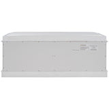 TREXM storage table with 4 adjustable doors and shelves, detachable padded shoe stand (white) - V.I.P Digital Presence