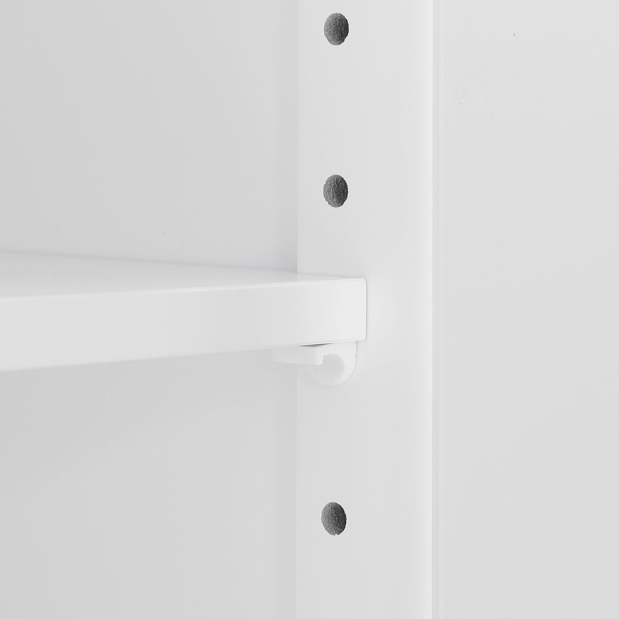 Bathroom Storage Cabinet, Cabinet with Two Doors and Drawers, Adjustable Shelf, MDF Board, White - V.I.P Digital Presence
