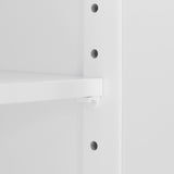 Bathroom Storage Cabinet, Cabinet with Two Doors and Drawers, Adjustable Shelf, MDF Board, White - V.I.P Digital Presence