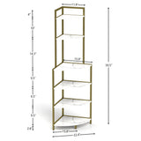 6-story corner open bookshelf, modern bookshelf, wooden frame, independent bookshelf unit, - V.I.P Digital Presence