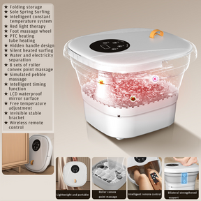 Folding Foot Bath Tub with Electric Massage Deep Foot Soaking Bucket Automatic Heating Foot Therapy Tub for Home - V.I.P Digital Presence