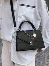 Chain PU Leather Detachable Shoulder Strap Handbag - V.I.P Digital Presence