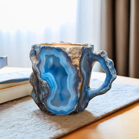 Healing & Spiritual Gifts: New Multi-Color Natural Mineral Crystal Mug. Colorful Crystal Christmas Mug for Coffee, Perfect for Festival. - V.I.P Digital Presence