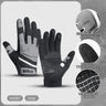 Guantes para ciclismo de carretera con pantalla táctil, cálidos, antideslizantes, resistentes al desgaste, con absorción de impactos y anticolisión para deportes al aire libre