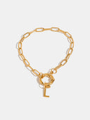 18K Gold-Plated Stainless Steel Letter L Bracelet - V.I.P Digital Presence