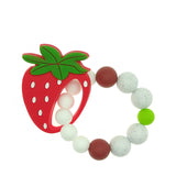 Pulsera de frutas con dibujos animados para bebé, pulsera molar, juguete de dentición para bebé, masticable, chicle 