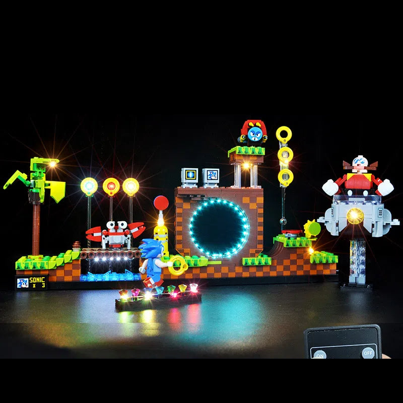 Building block lighting compatible with LEGO 21331 Sonic Hedgehog Green Hill building blocks with LED lights - V.I.P Digital Presence