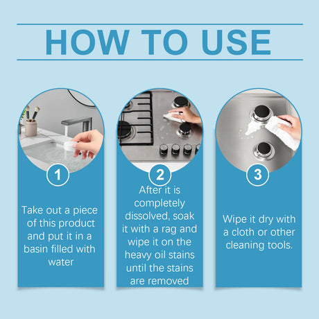Kitchen Grease Cleaning Tablets, Home Cleaning Kitchen Stove Stains Multi-Functional Oil And Scale Removal - V.I.P Digital Presence