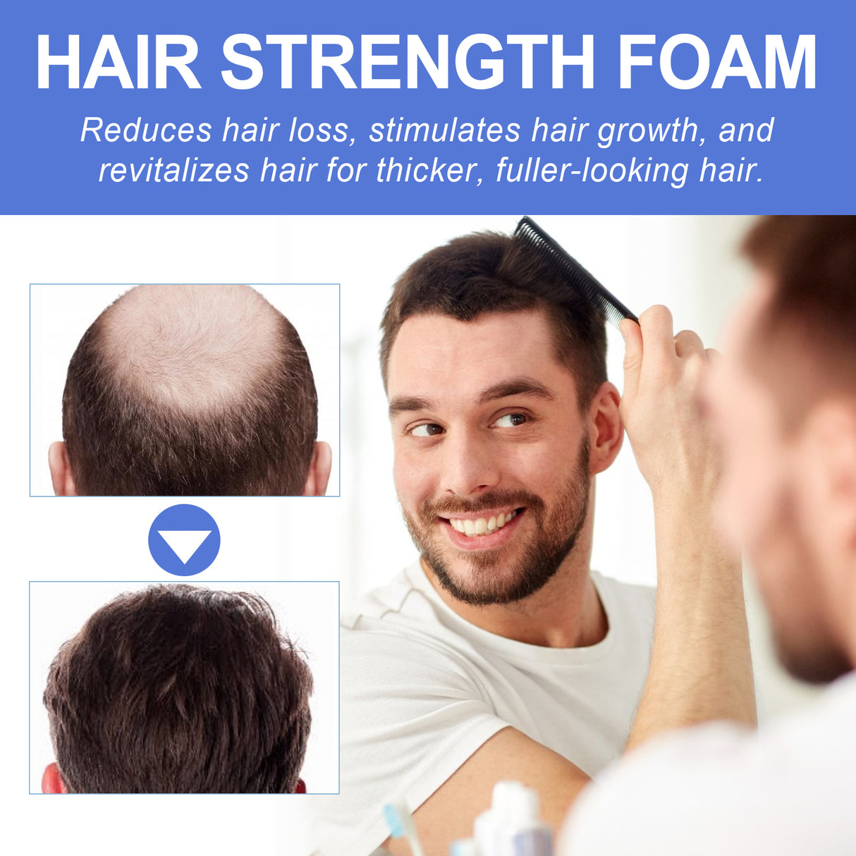 Men's Dense Hair Foam Mousse, Clean Repair Hair Root, Dense And Moisturizing Hair Mousse - V.I.P Digital Presence