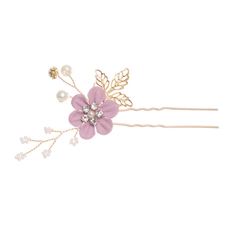 Luxury Blue Flower Hair Combs Headdress Prom Bridal Wedding Hair Accessories Gold Leaves Hair Jewelry Hair Pins - V.I.P Digital Presence