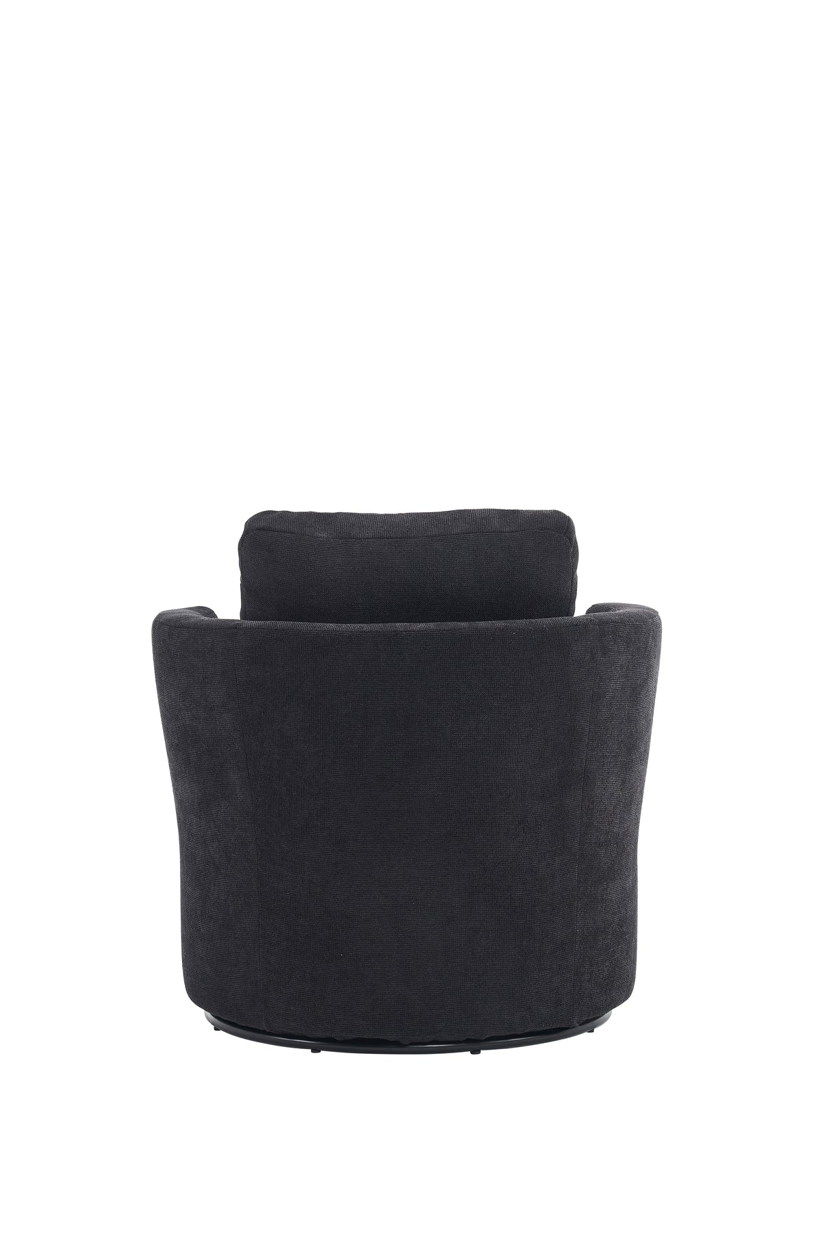 Rotating bucket chair living room comfortable circular sofa chair 360 degree rotating bucket chair armchair (black) - V.I.P Digital Presence