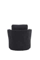 Rotating bucket chair living room comfortable circular sofa chair 360 degree rotating bucket chair armchair (black) - V.I.P Digital Presence
