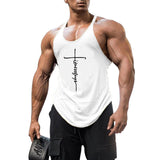 Pure cotton bodybuilding and fitness vest muscle men's sports deep digging 1cm thin shoulder strap sling - V.I.P Digital Presence