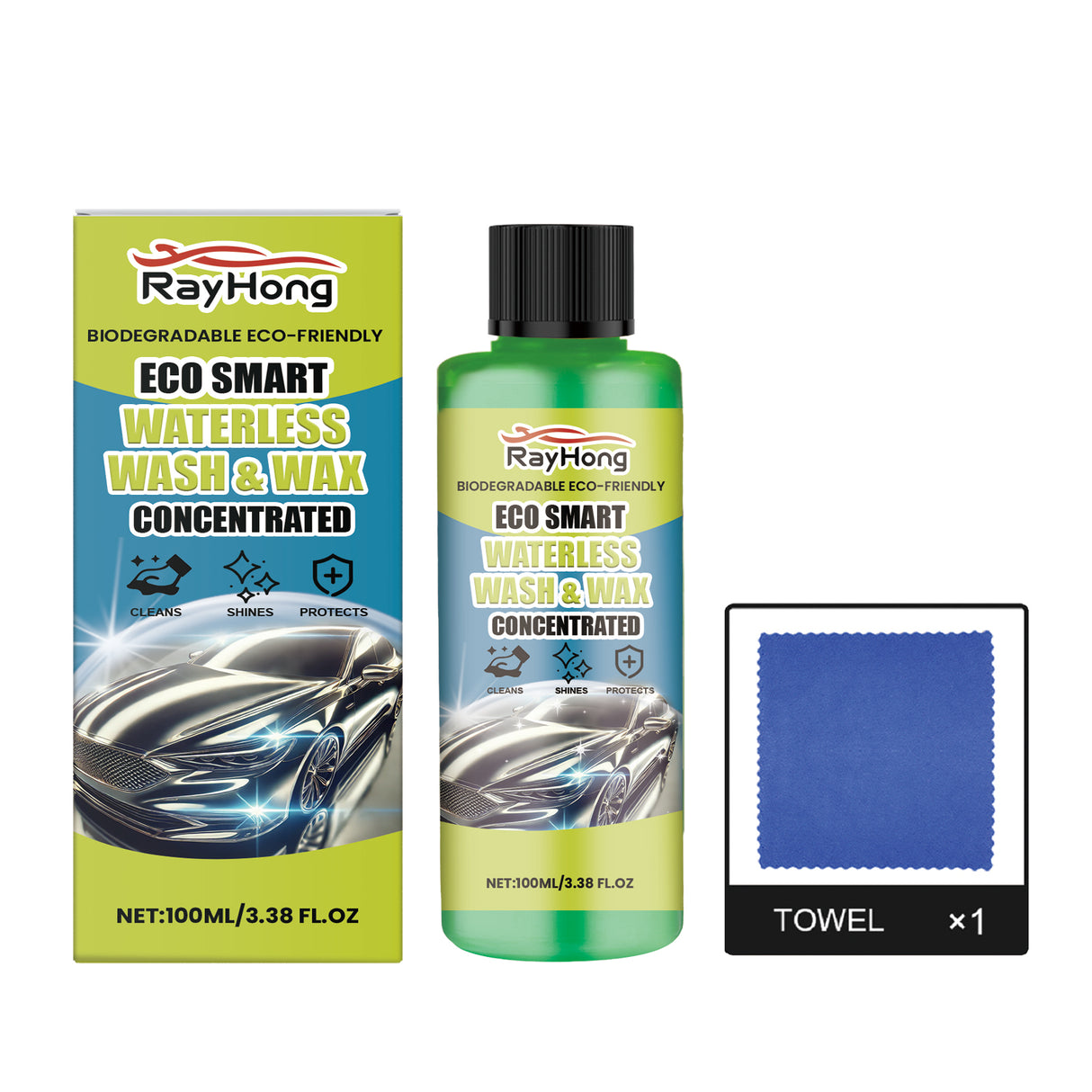 Waterless Car Wash Cleaning Set, Car Wash Cleaning And Decontamination Mild Decontamination Car Bright Cleaner - V.I.P Digital Presence