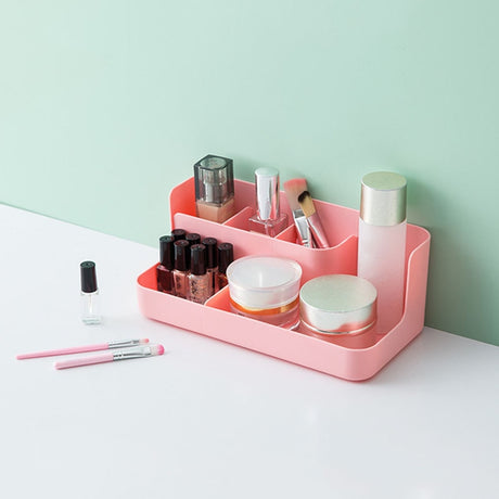 1pc Desktop Sundries Finishing Container Cosmetic Storage Partition Box Makeup Holder Stand Toiletries Plastic Case Organizer - V.I.P Digital Presence